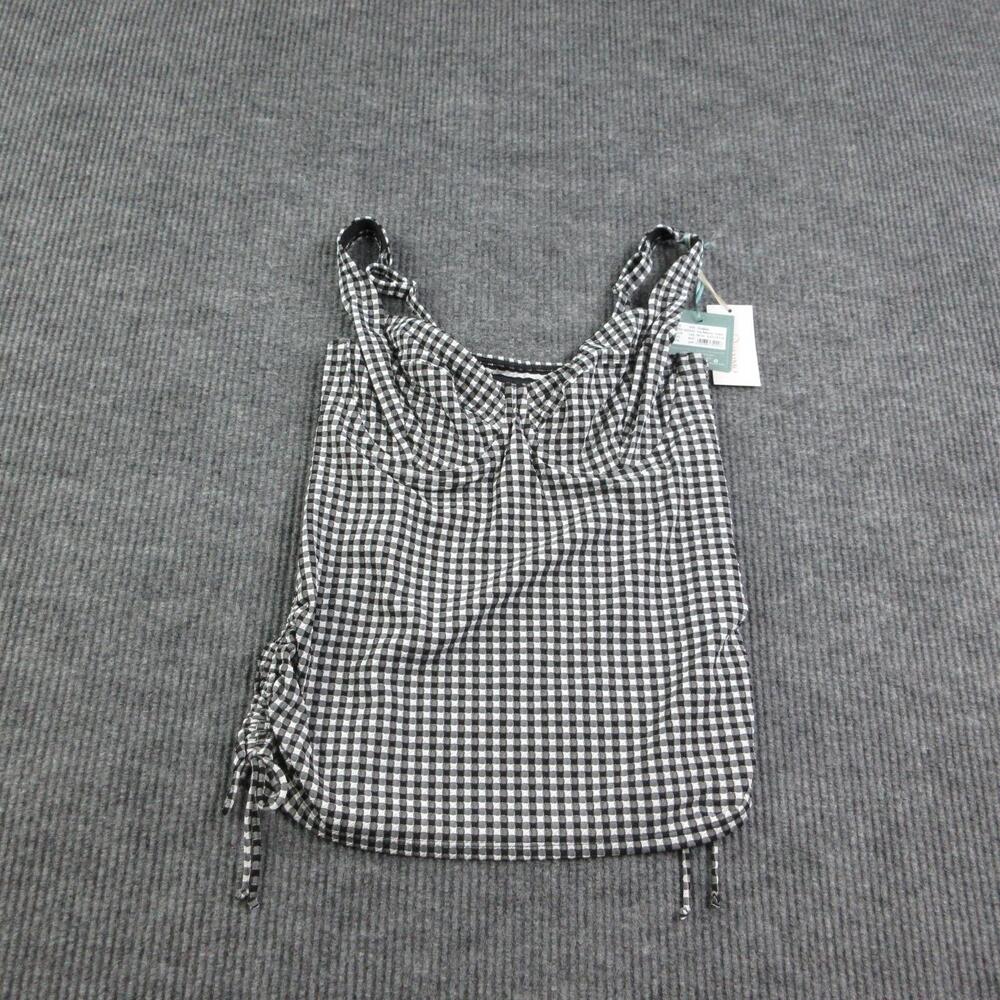 Panache Tankini Womens 36DDD Black White Gingham Iris Balcony Underwired NWT